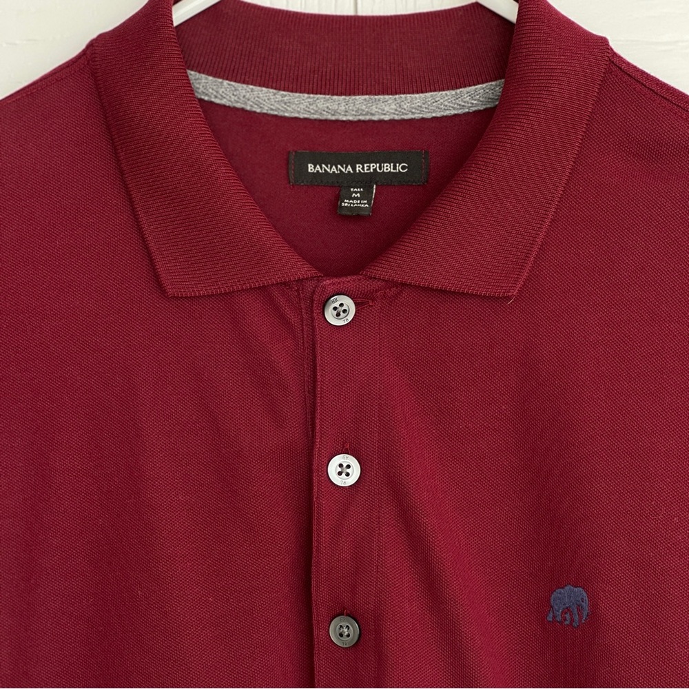 Burgundy Banana Republic Polo Shirt
